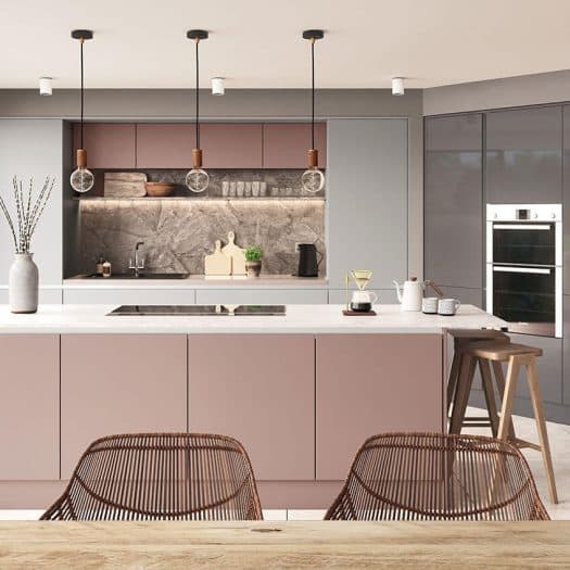 Espirit Dusty Pink Super Matt Kitchen doors